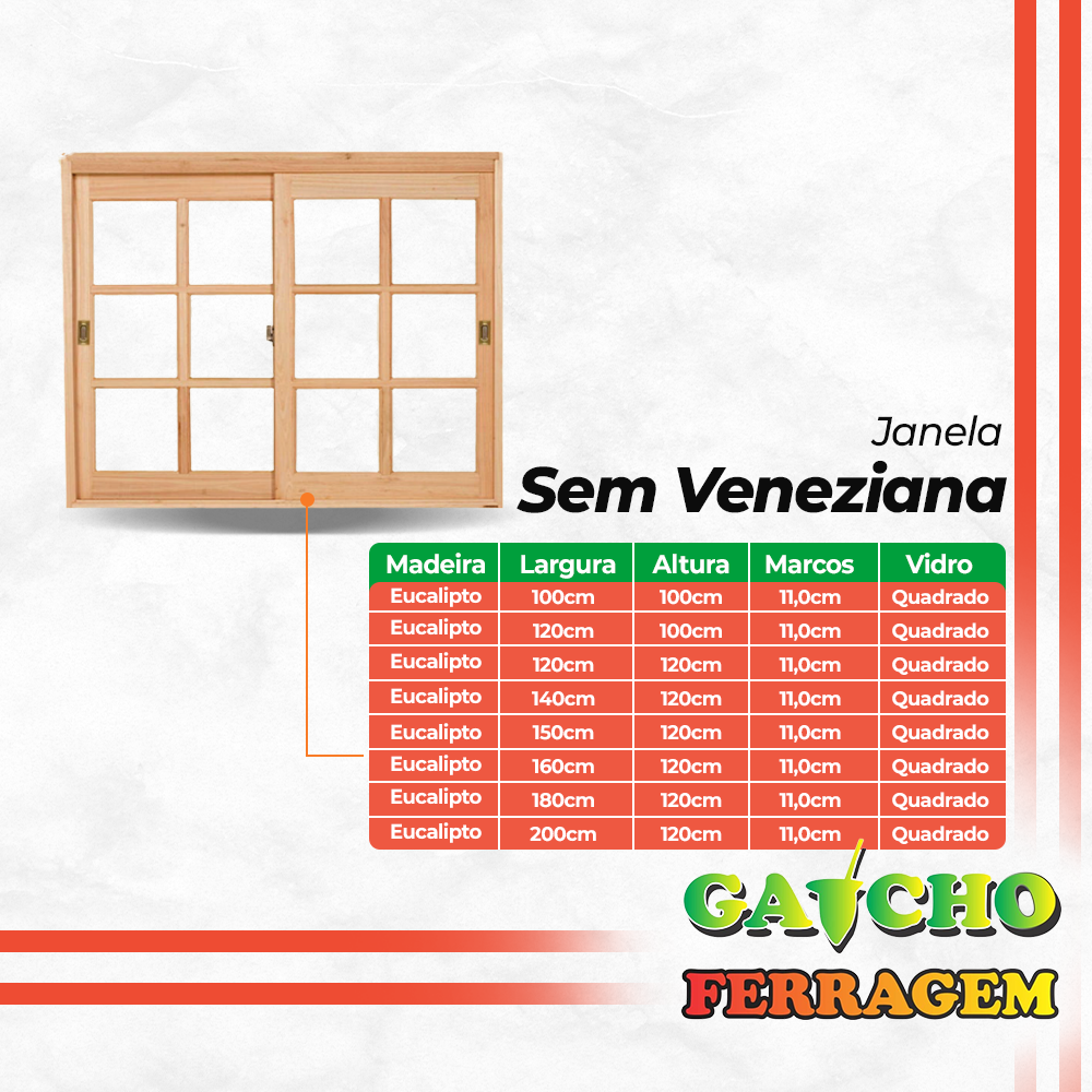 Janela sem Veneziana