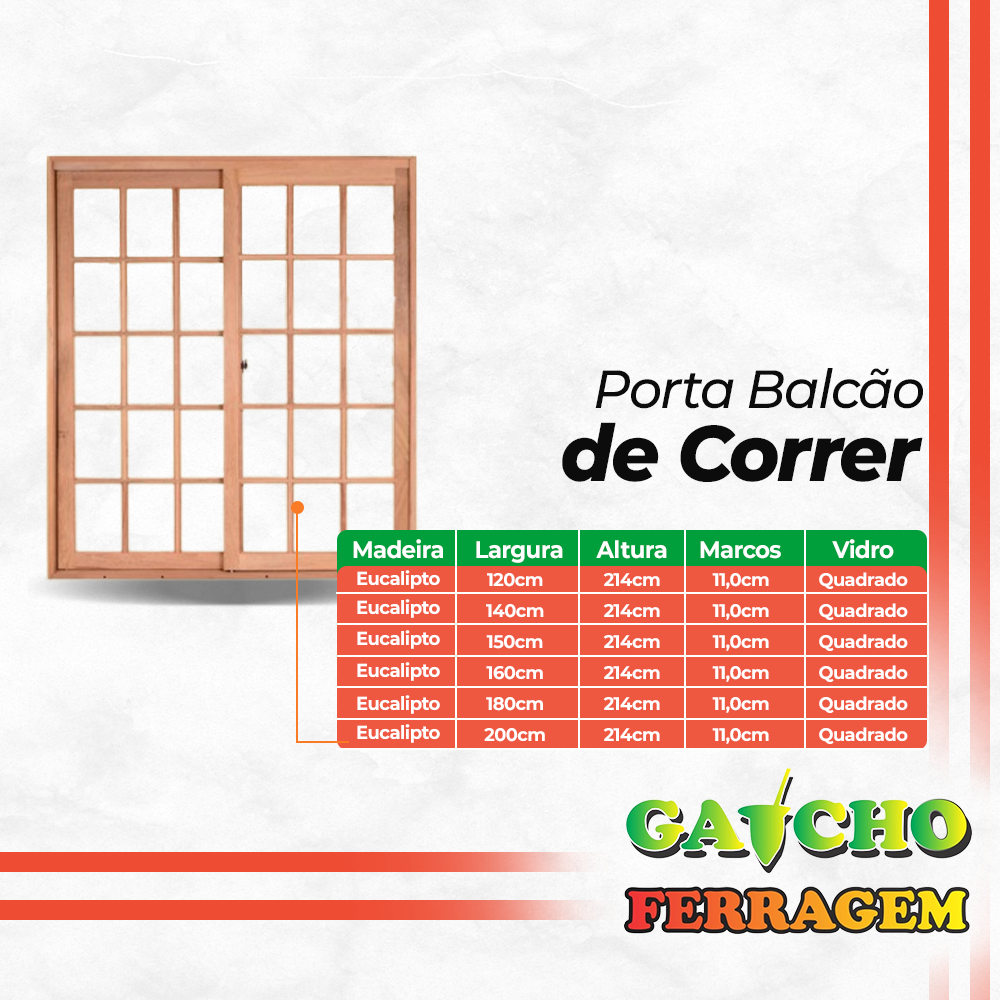 Porta Balcão de Correr