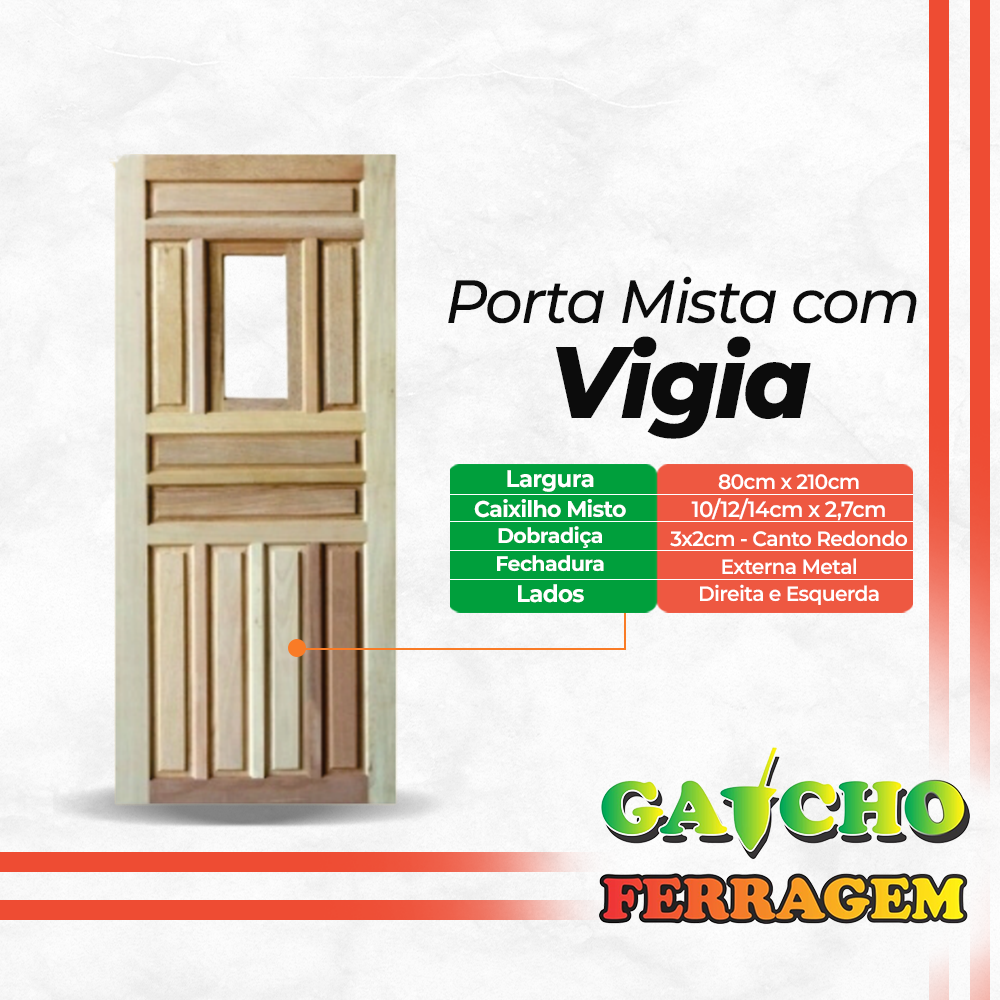 Porta Mista com Vigia
